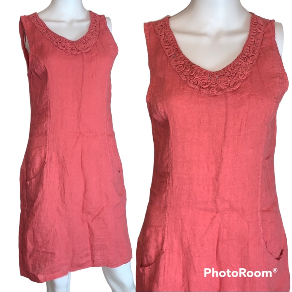 NWT Lungo L’Arno linen pink dress